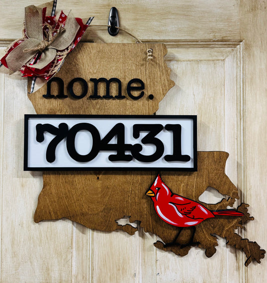 3D Bush LA cardinals door sign