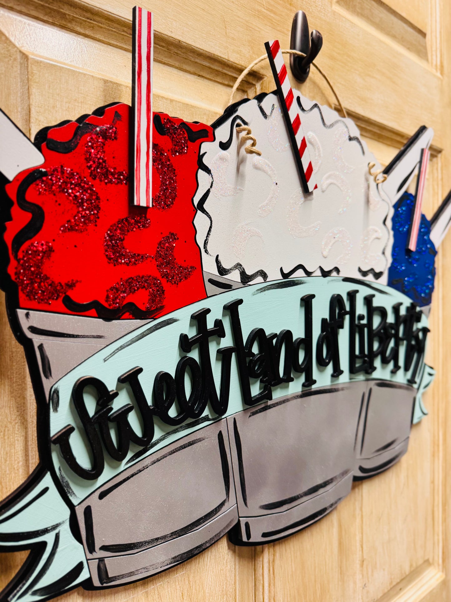 3D Snowball Trio Door hanger