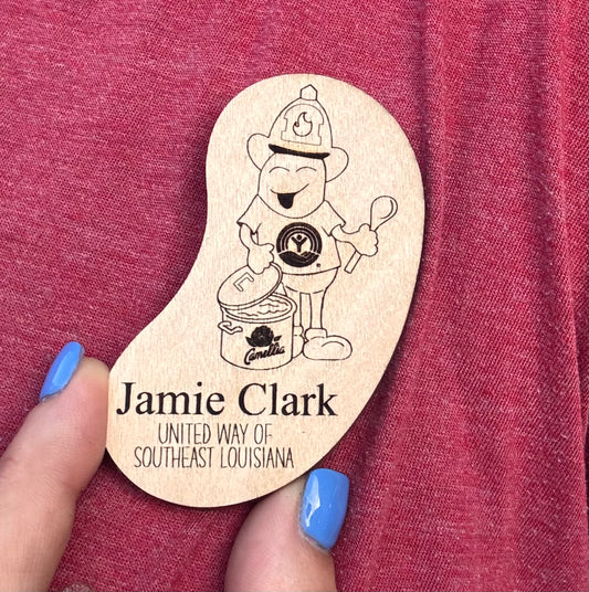 Wood name tags