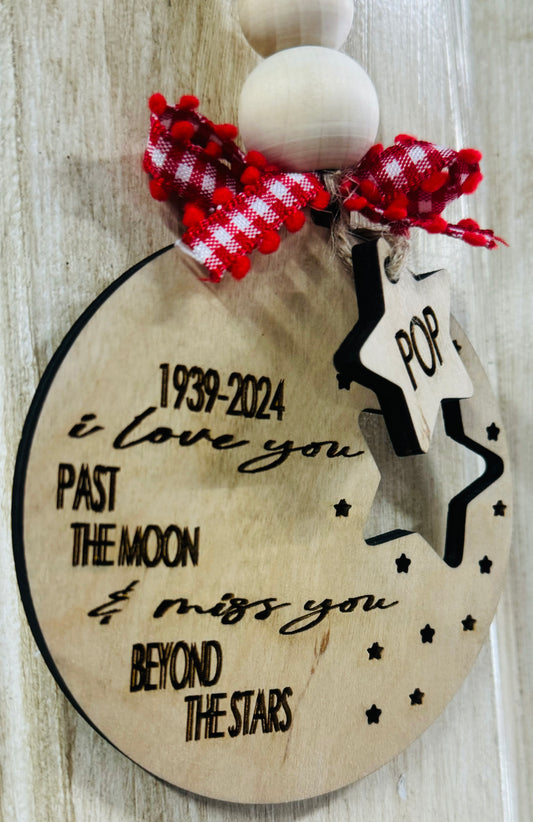 Pass the moon & stars ornament