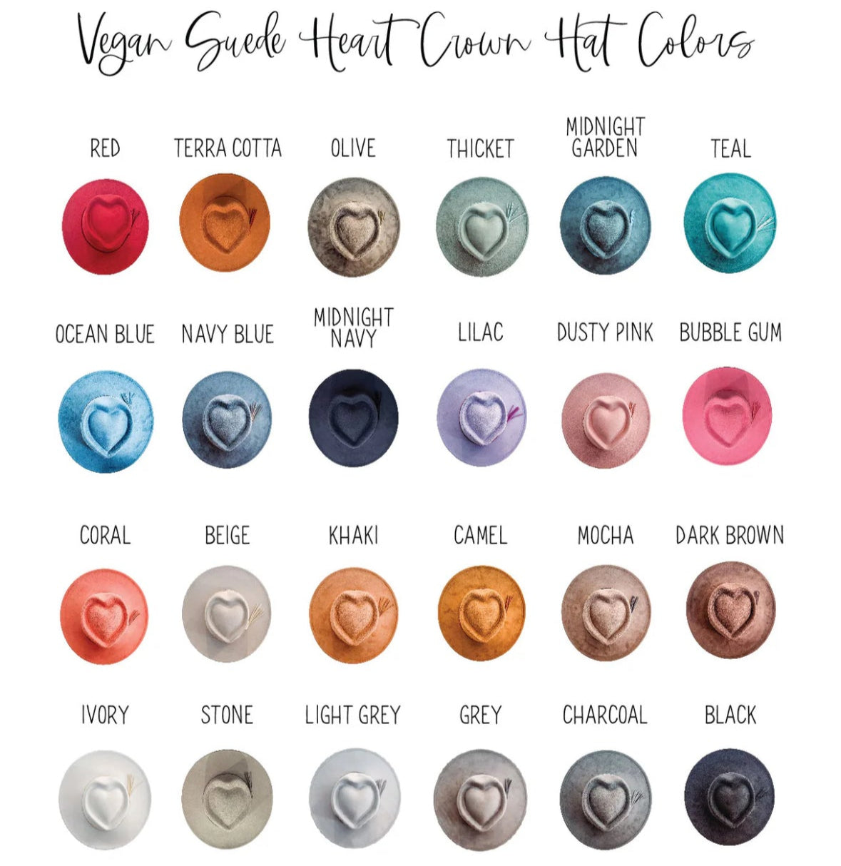 Heart Crown Vegan Suede Hat-lasered