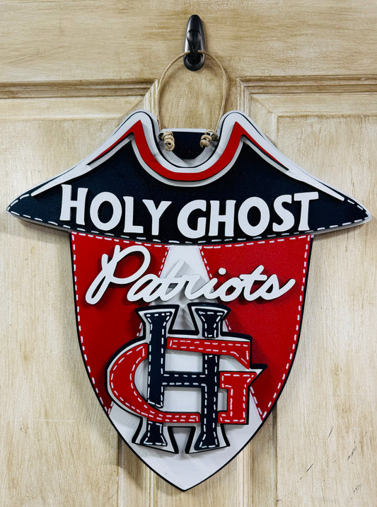 3D Holy Ghost School door sign