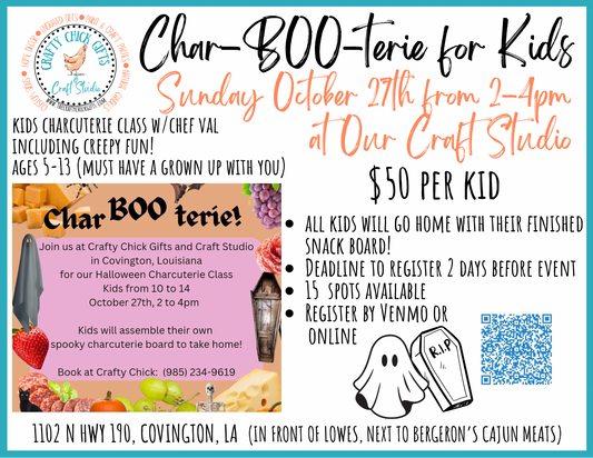 10/27 Kids char-BOO-terie workshop