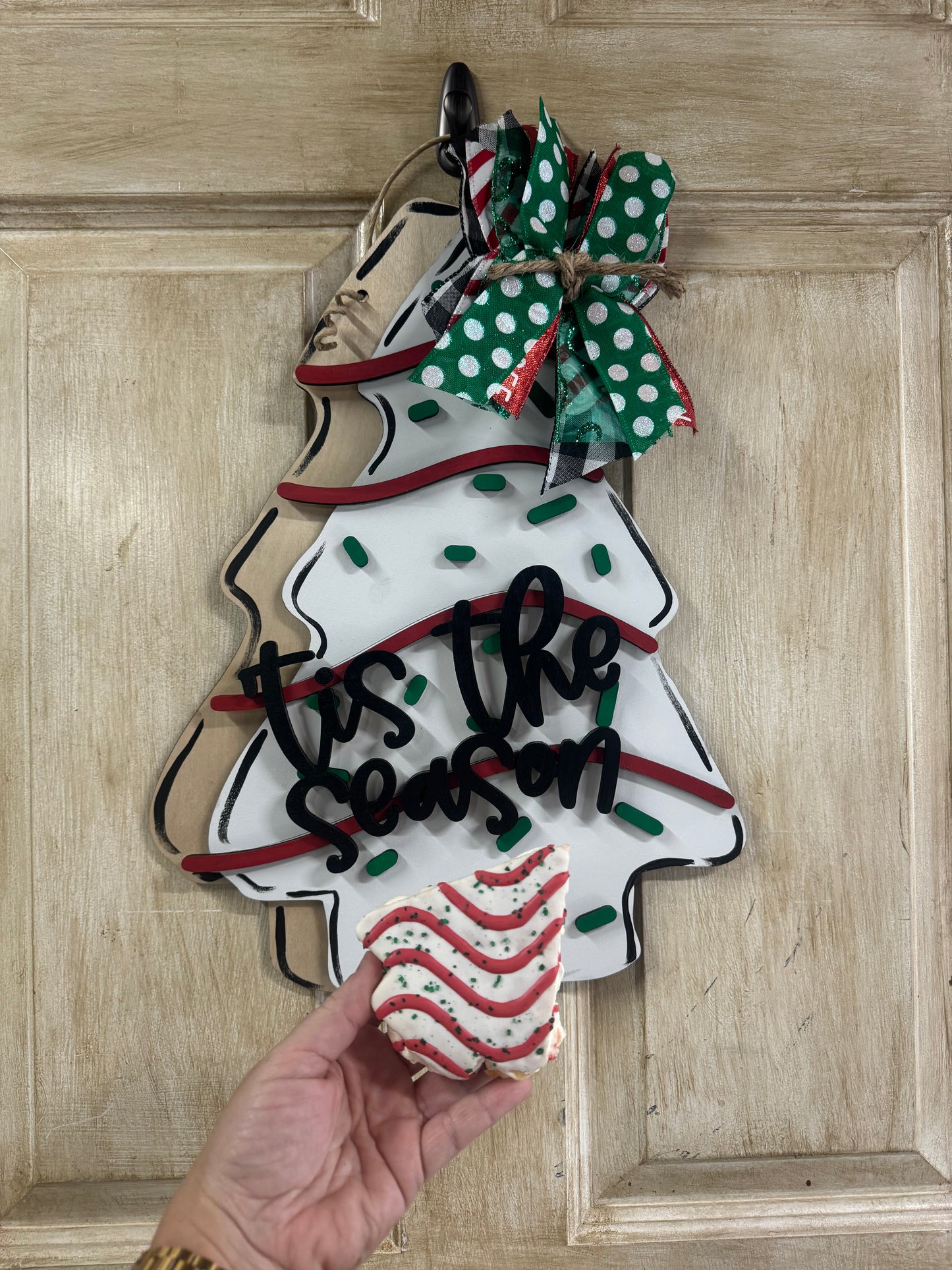 3D LD Christmas Tree Cake Door hanger