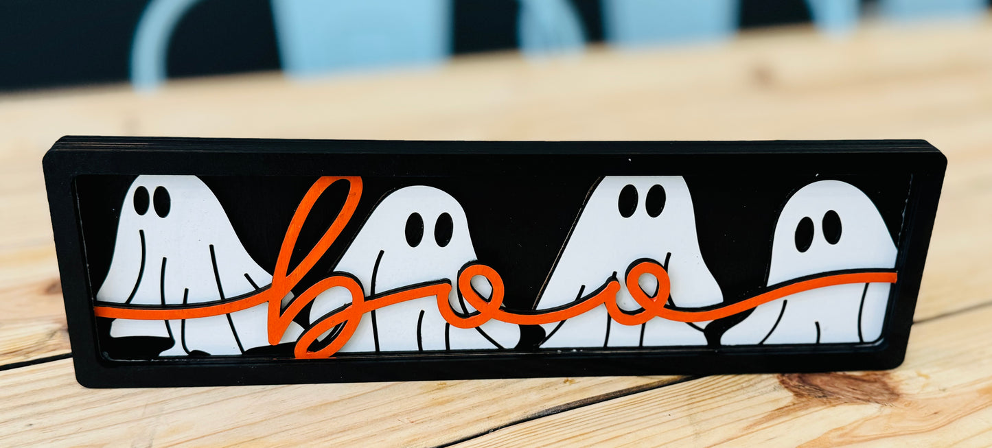 3d BOO halloween shelf sitter