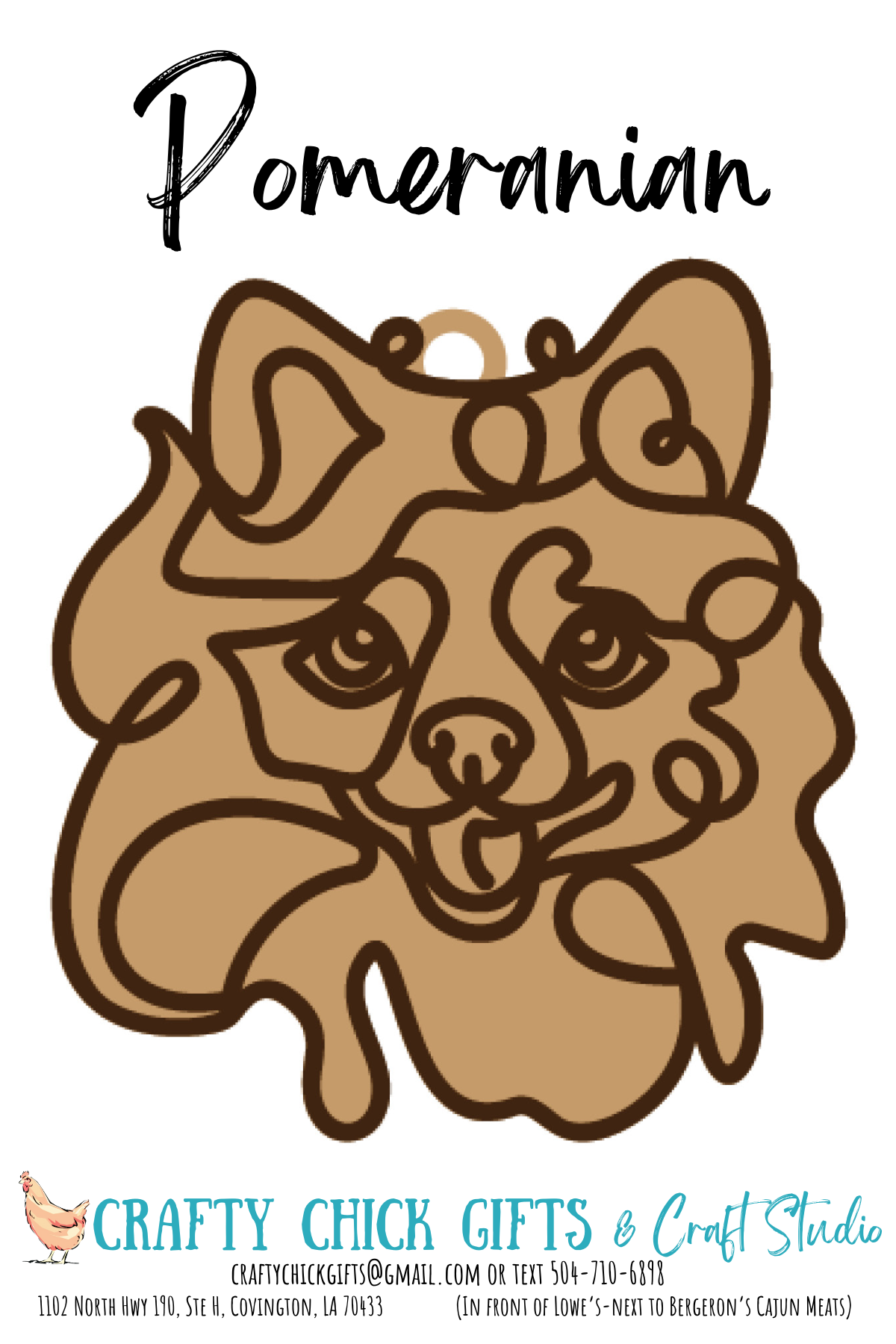 Dog LIne Art Ornament