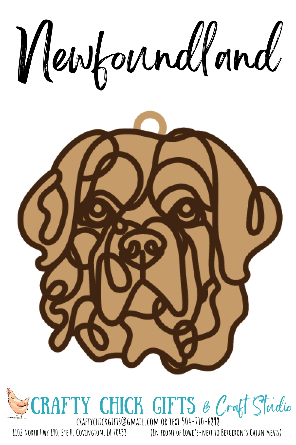 Dog LIne Art Ornament