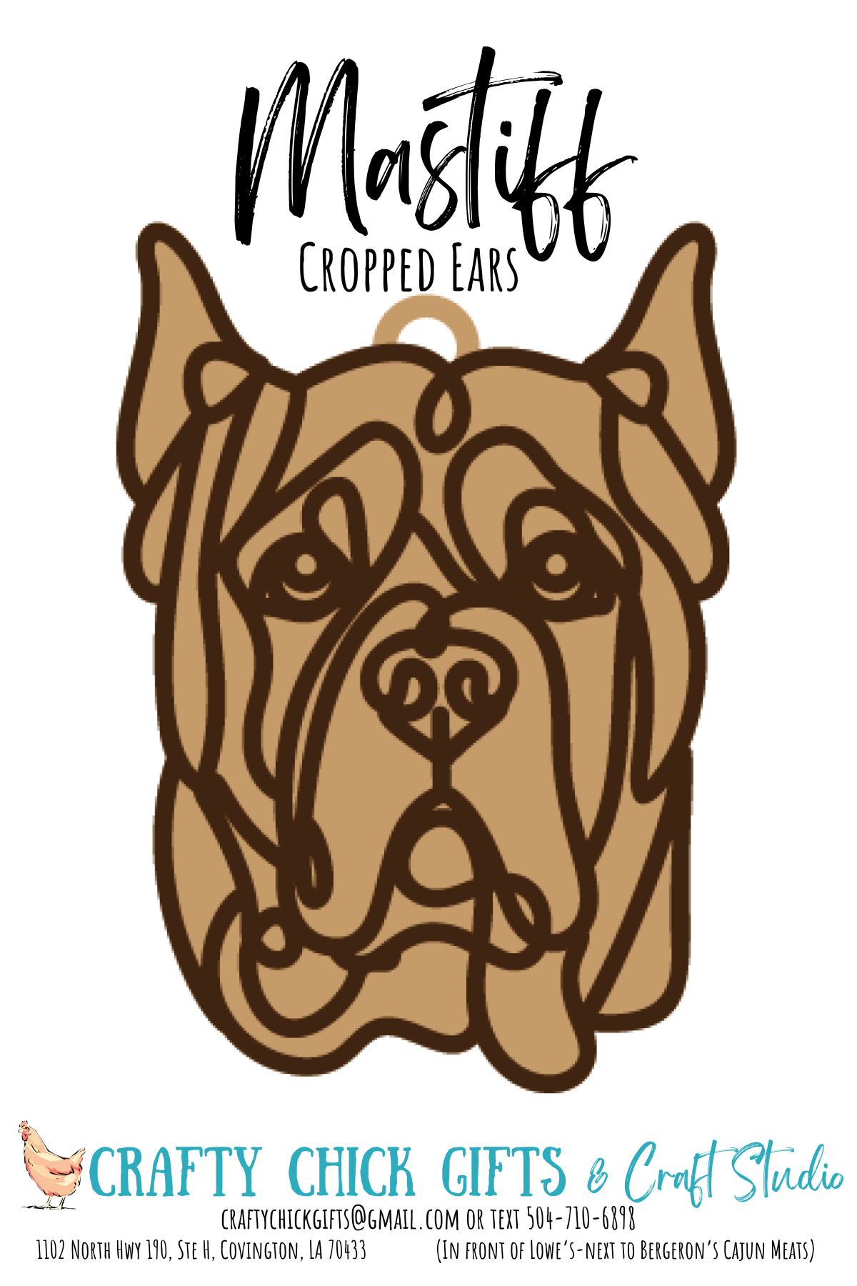 Dog LIne Art Ornament