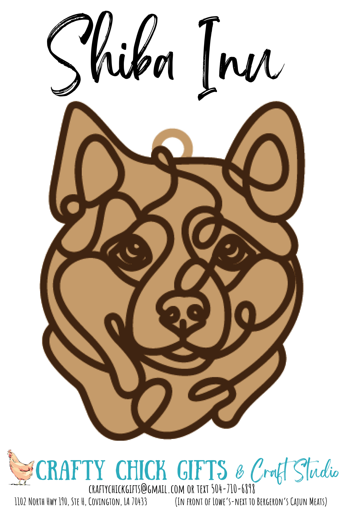 Dog LIne Art Ornament