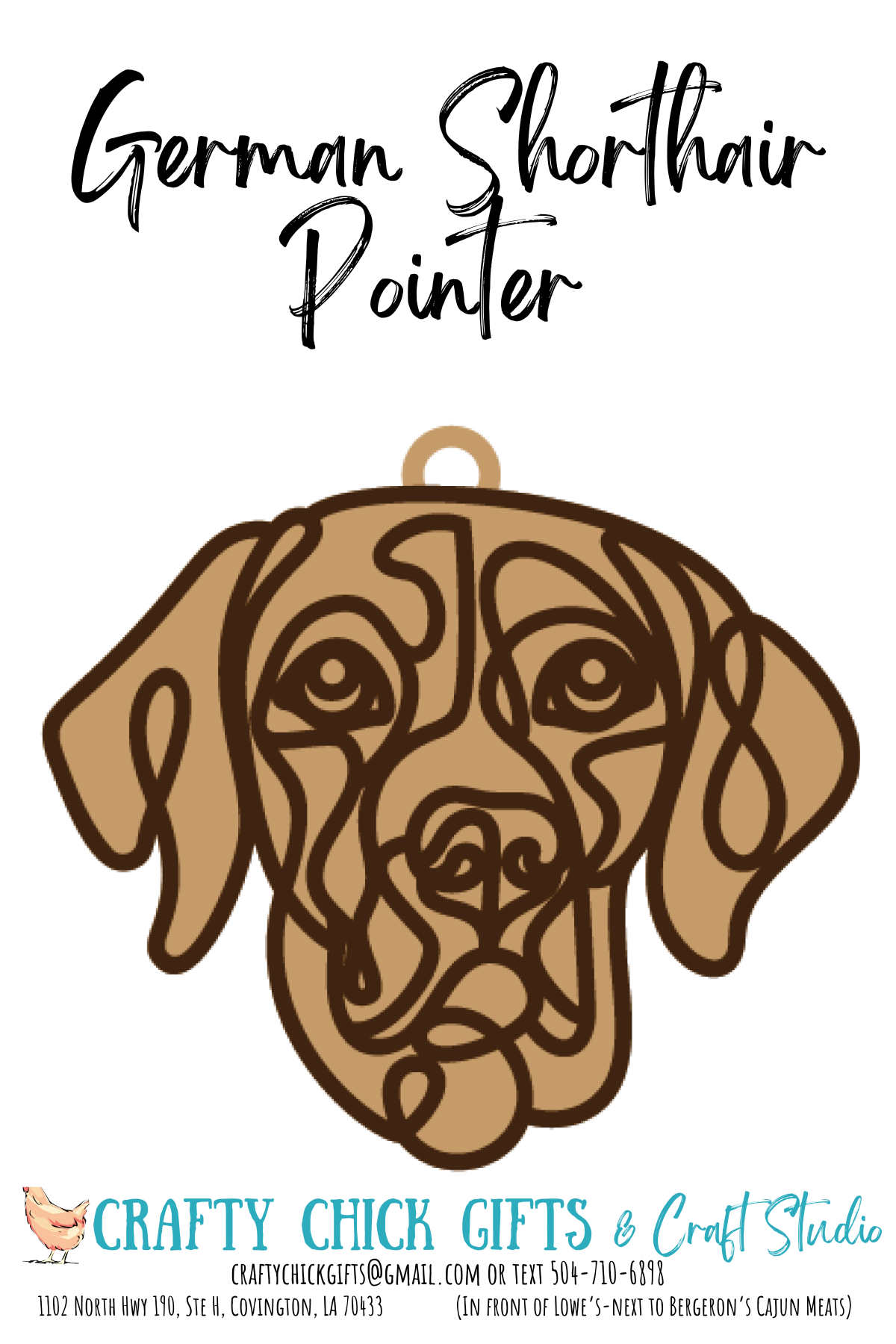 Dog LIne Art Ornament