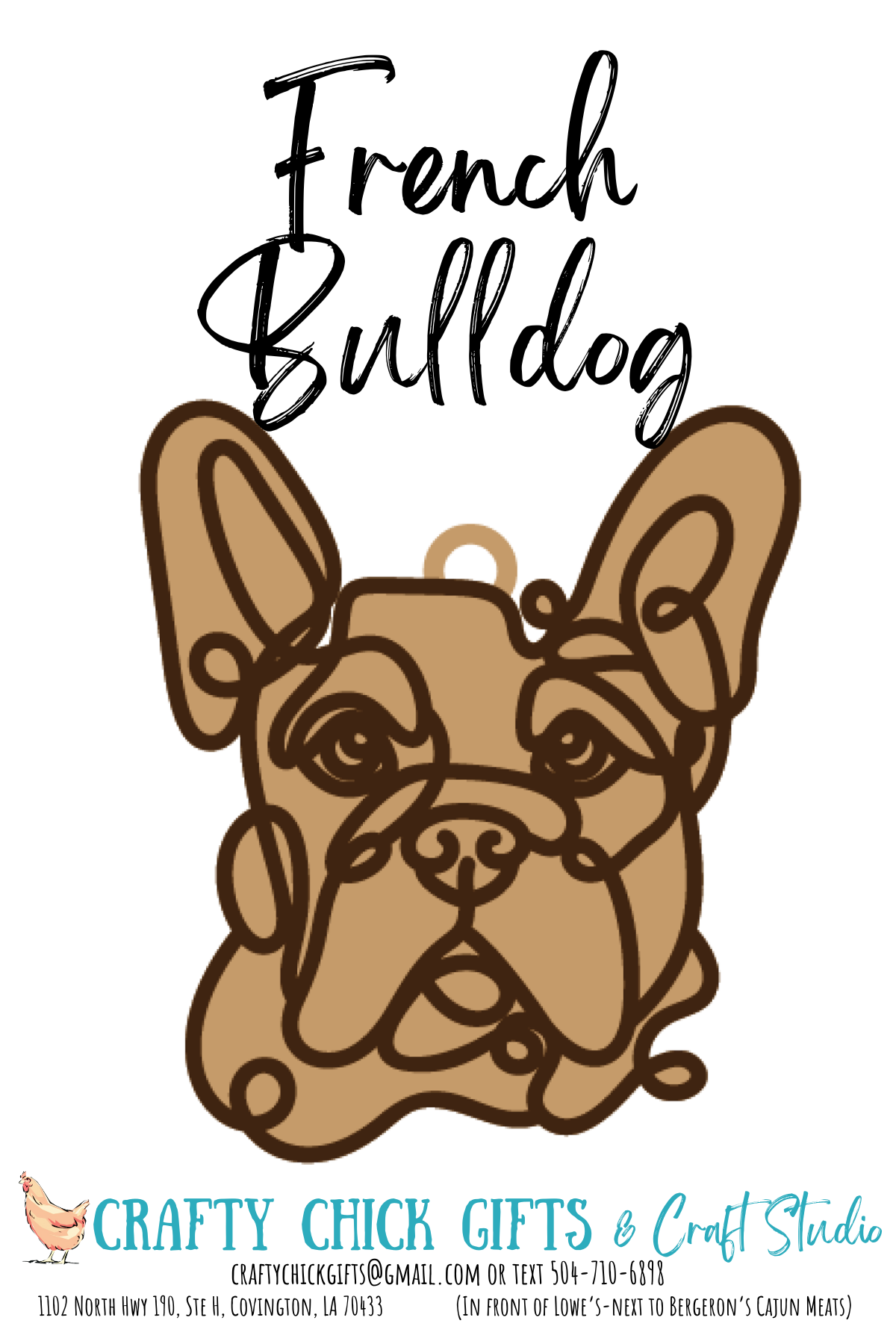 Dog LIne Art Ornament