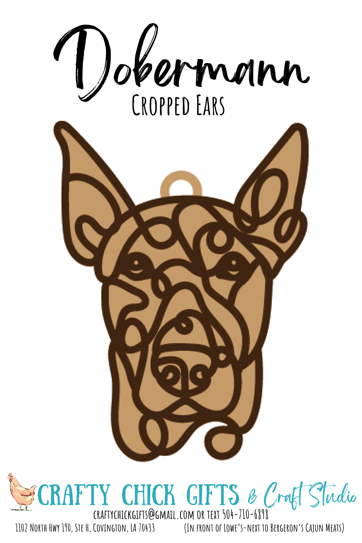 Dog LIne Art Ornament