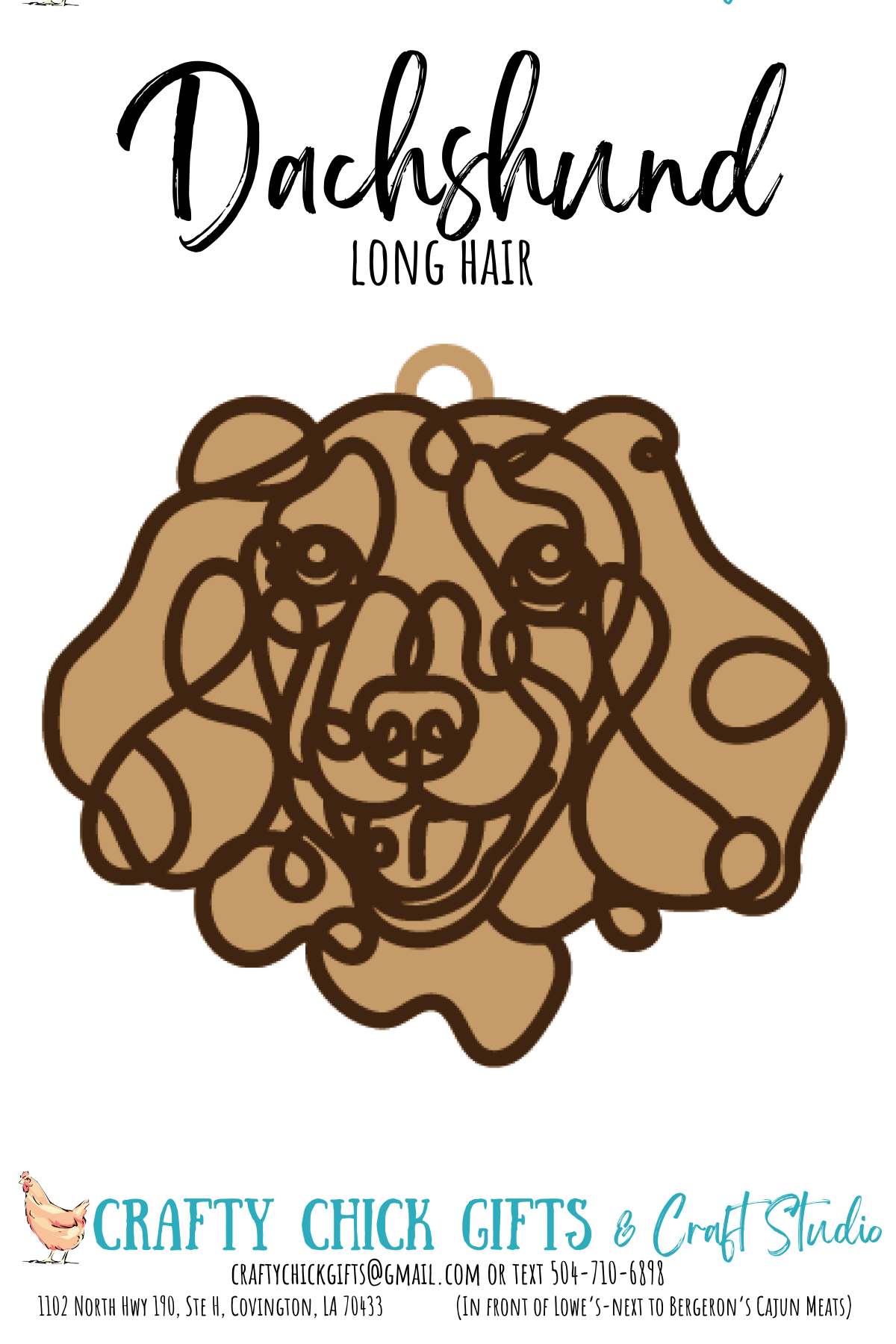 Dog LIne Art Ornament