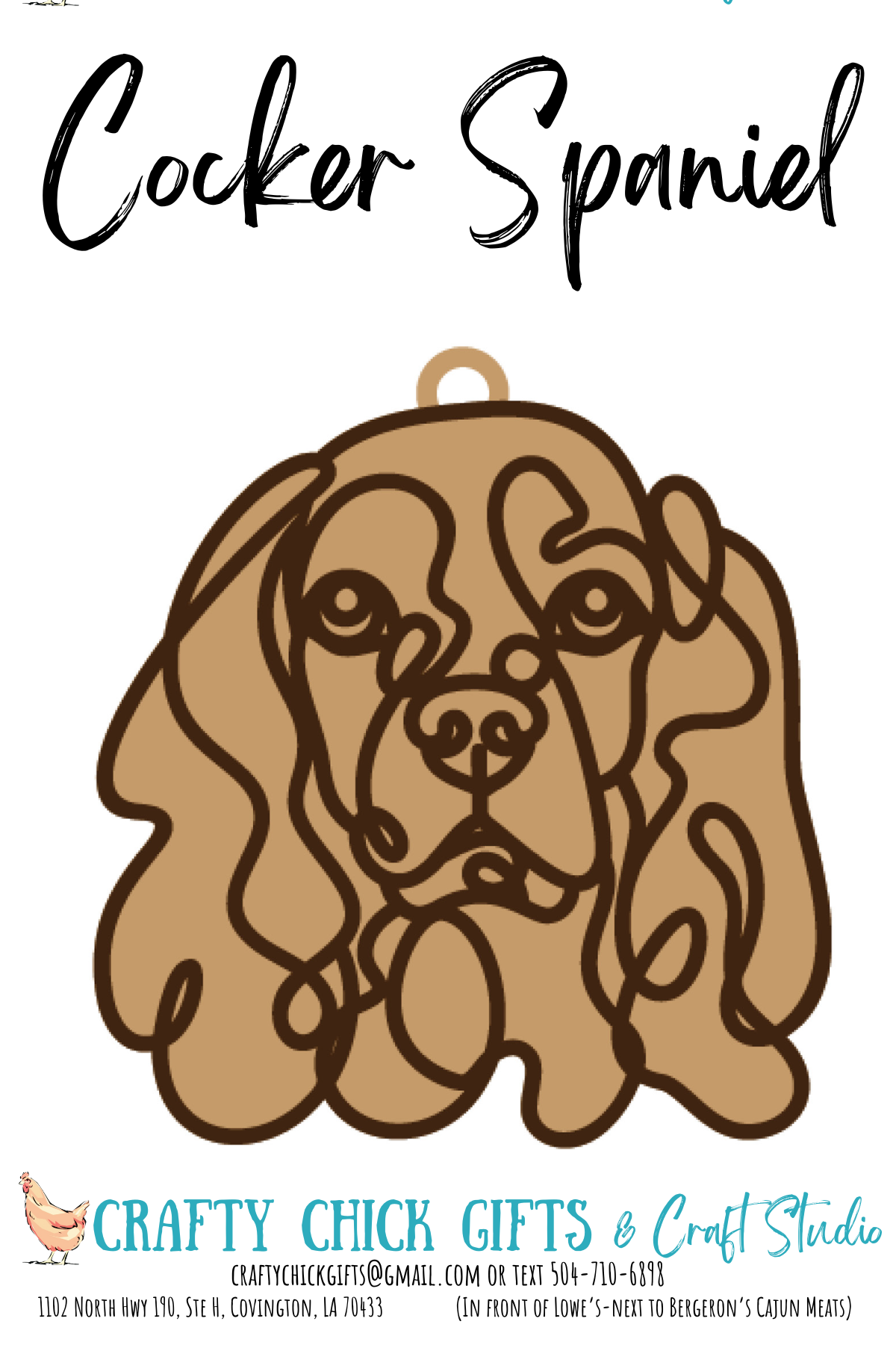 Dog LIne Art Ornament