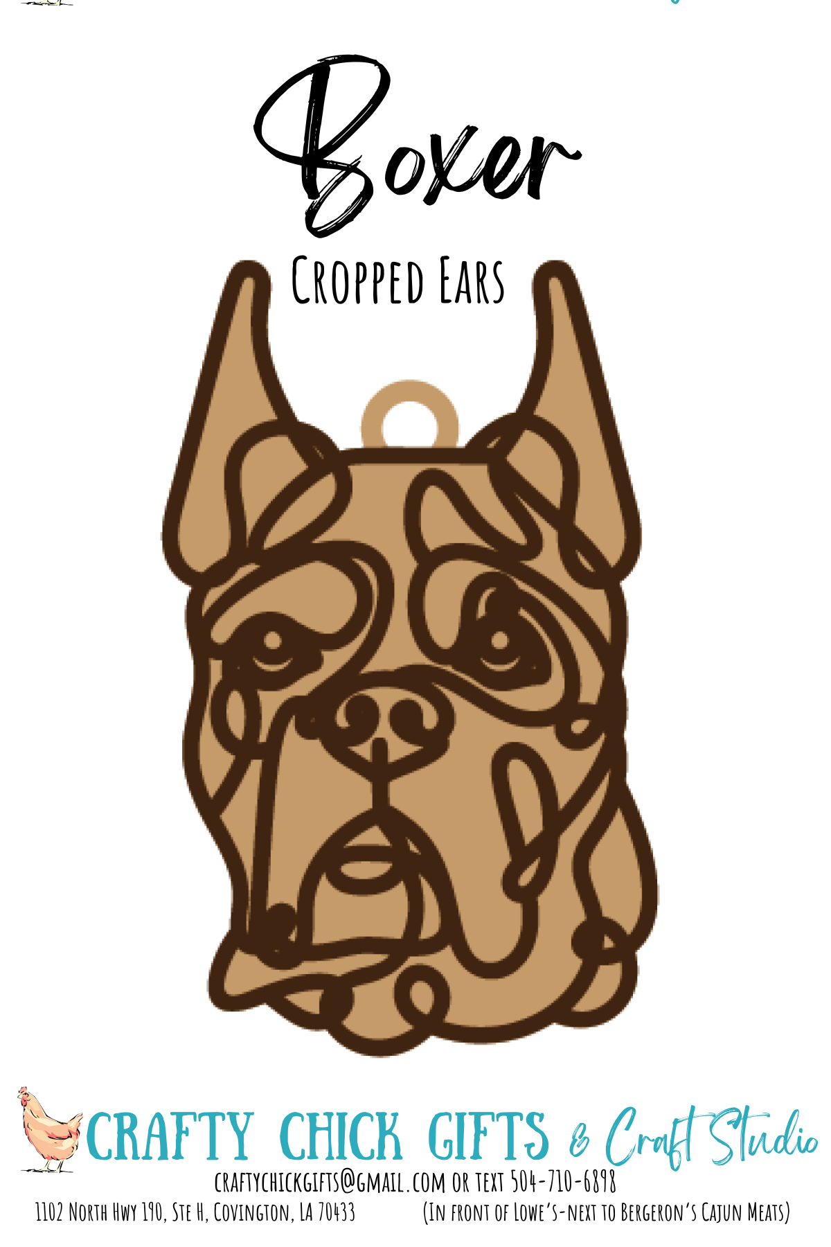 Dog LIne Art Ornament