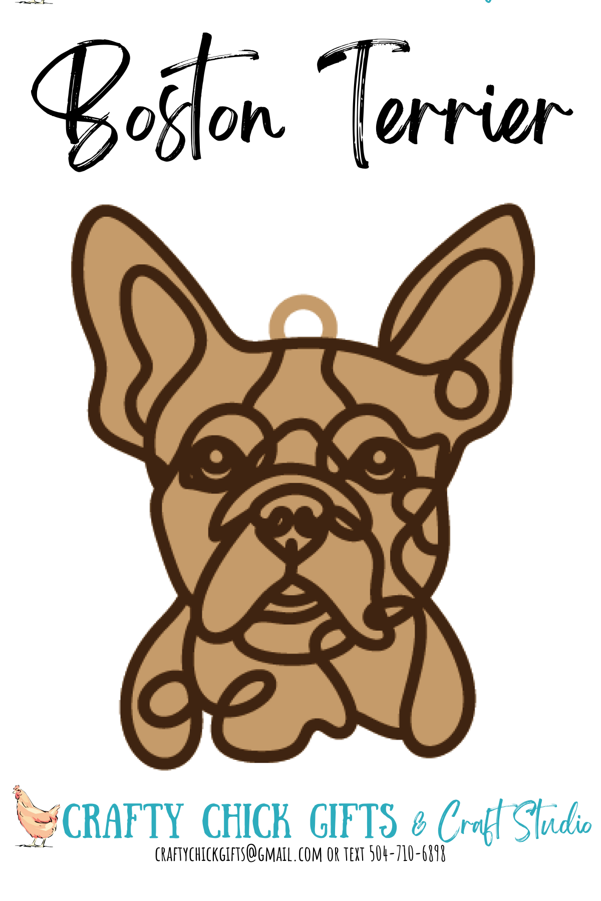 Dog LIne Art Ornament