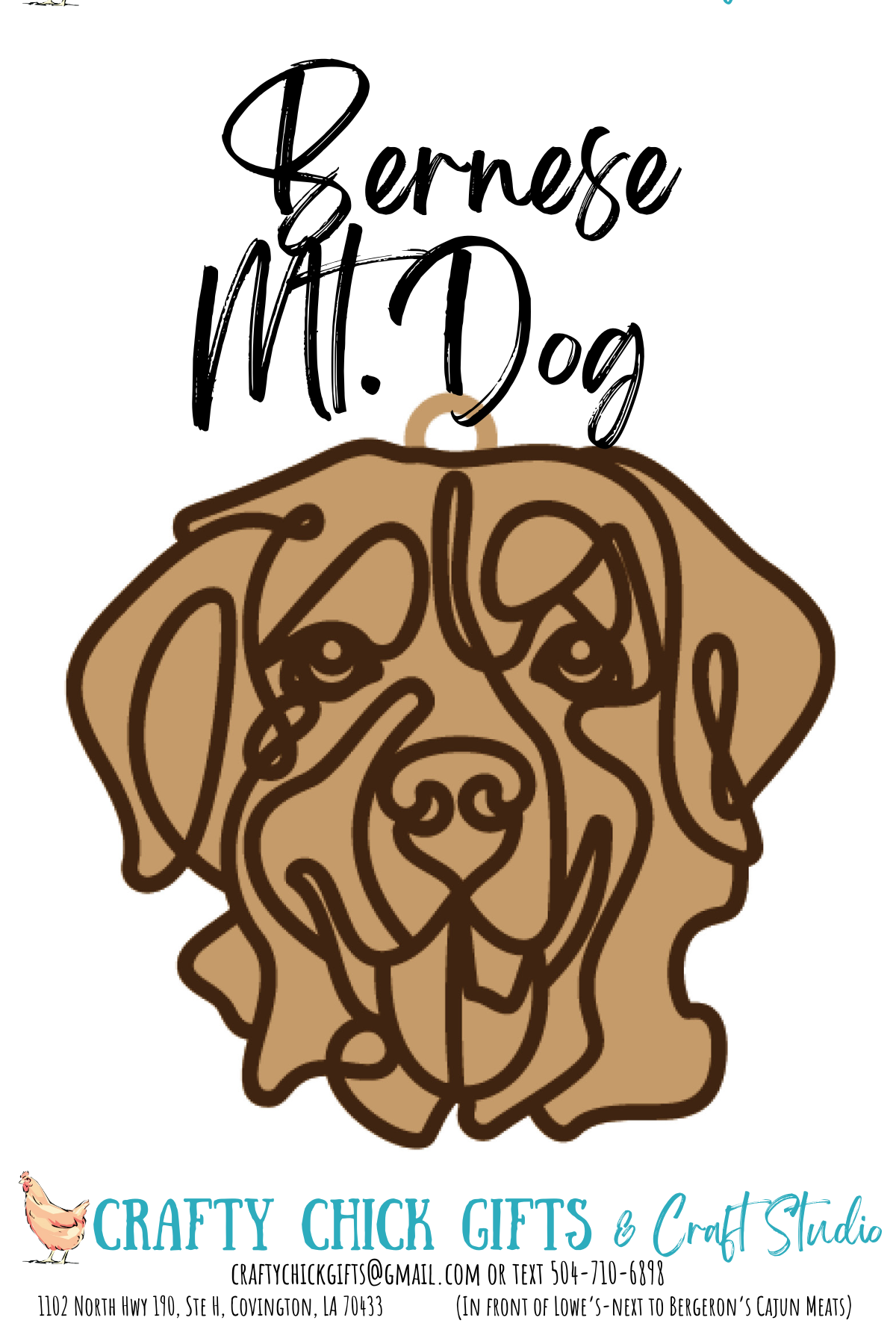 Dog LIne Art Ornament