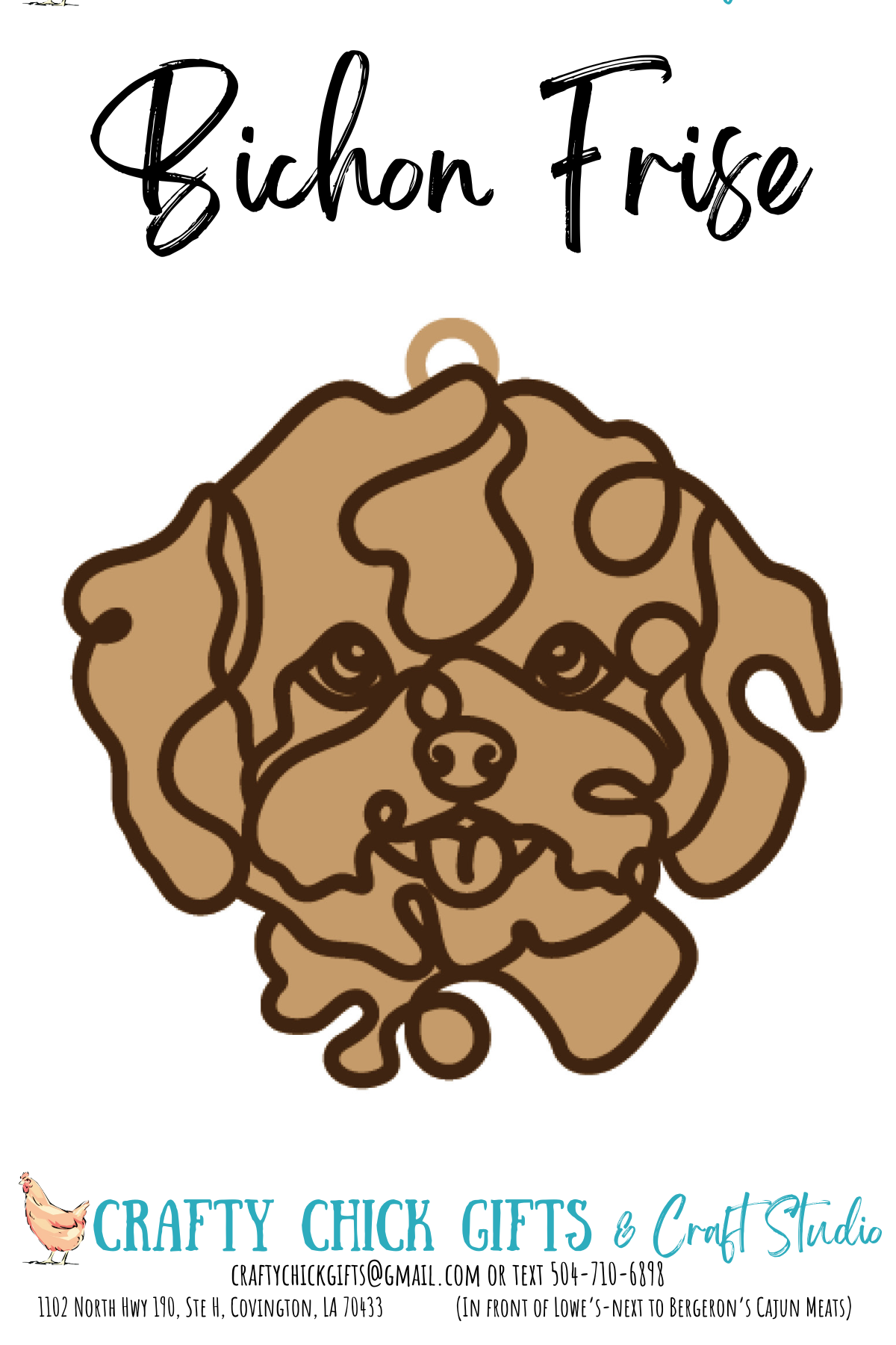 Dog LIne Art Ornament