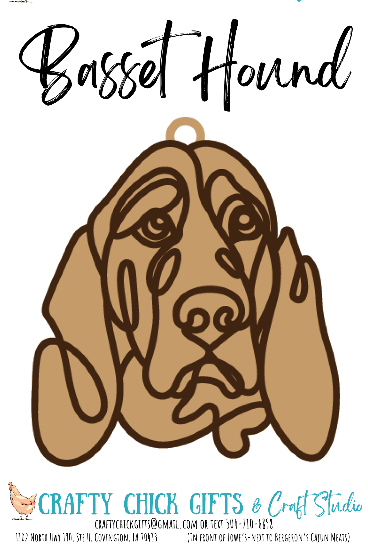 Dog LIne Art Ornament