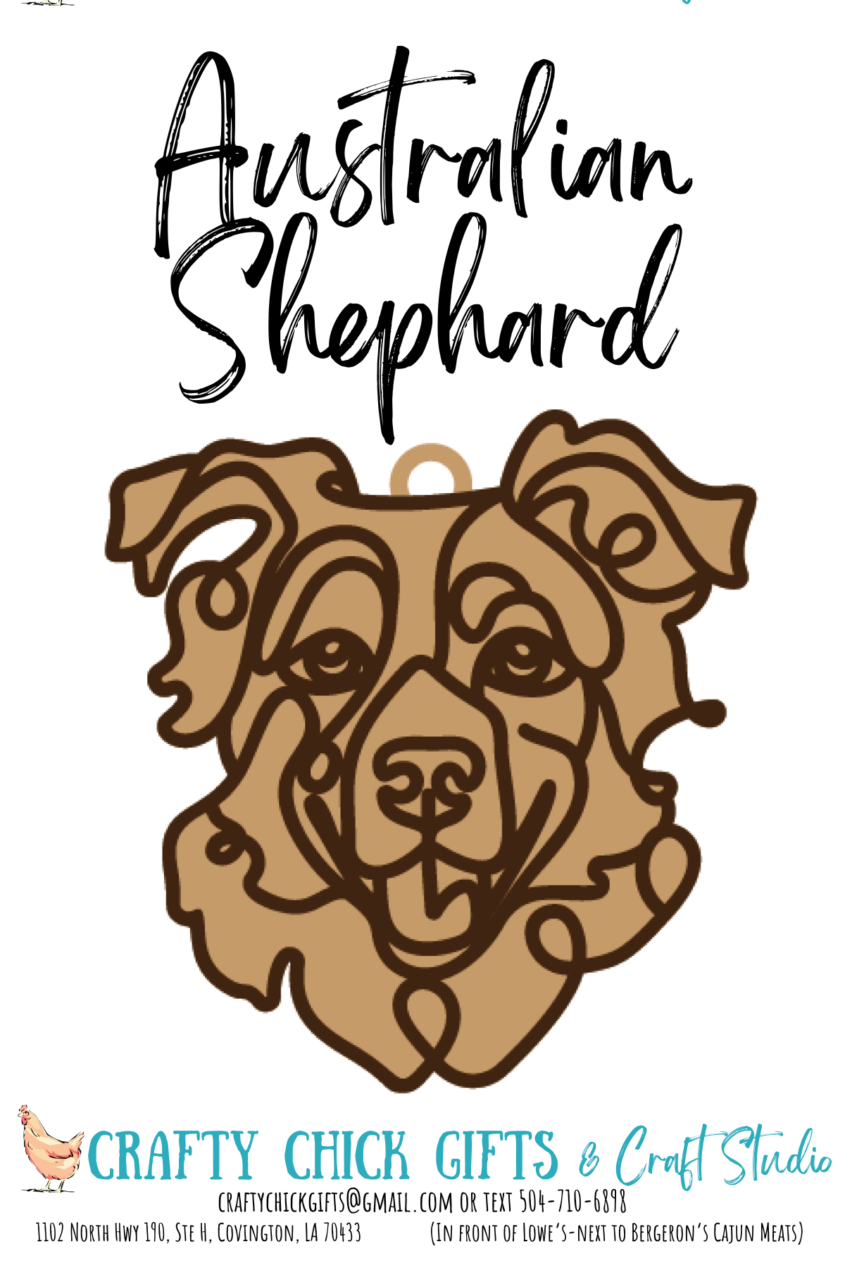 Dog LIne Art Ornament