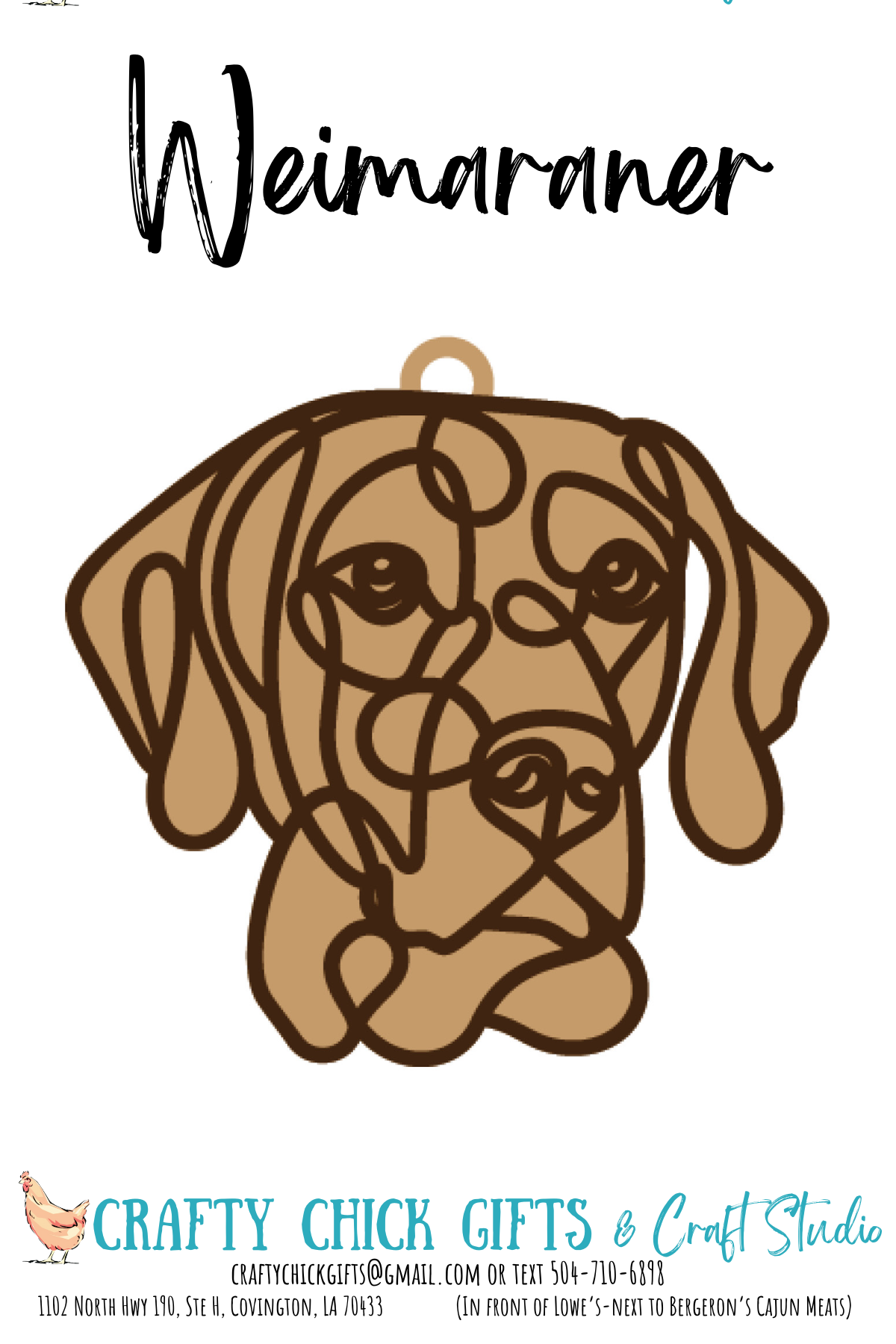 Dog LIne Art Ornament