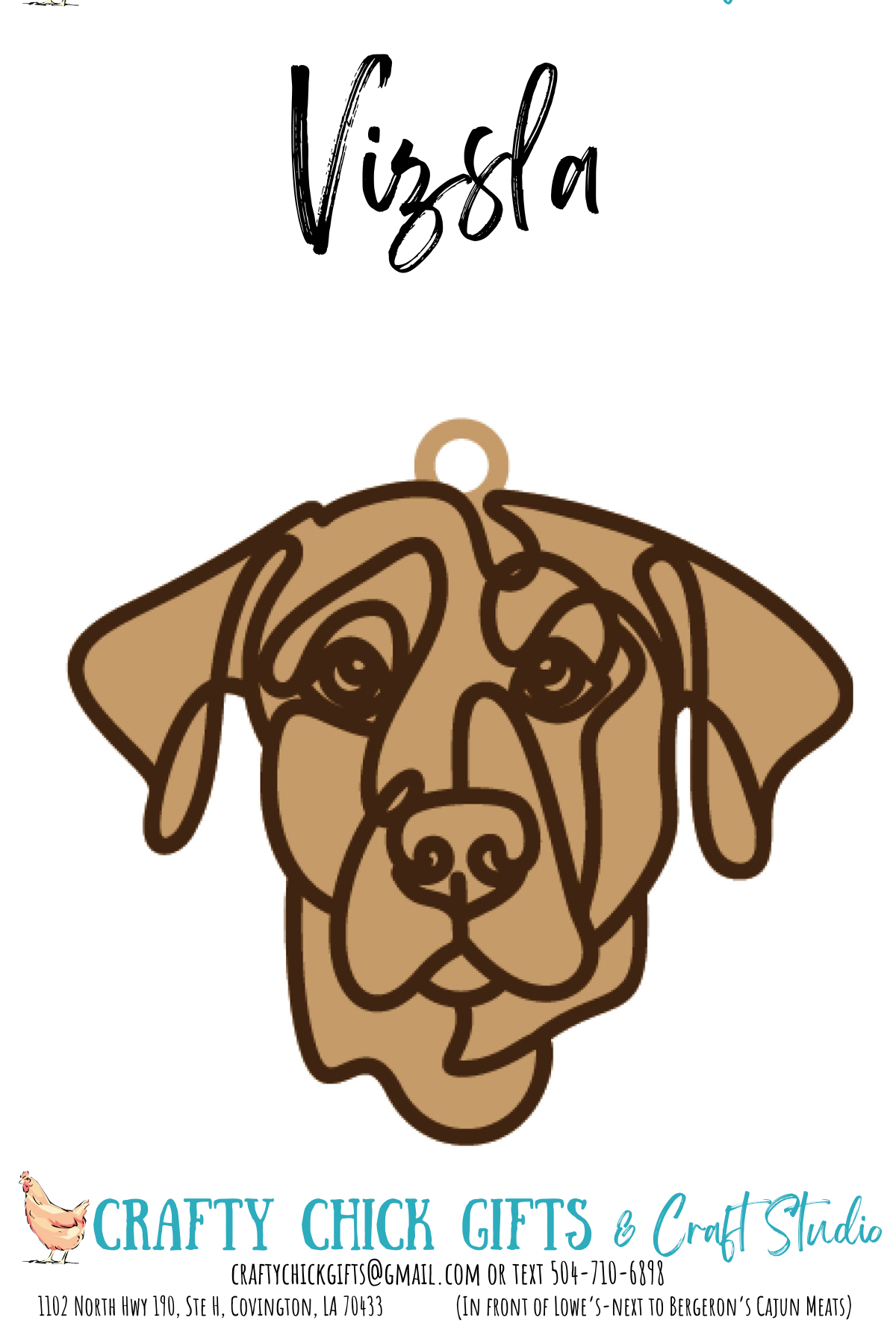 Dog LIne Art Ornament