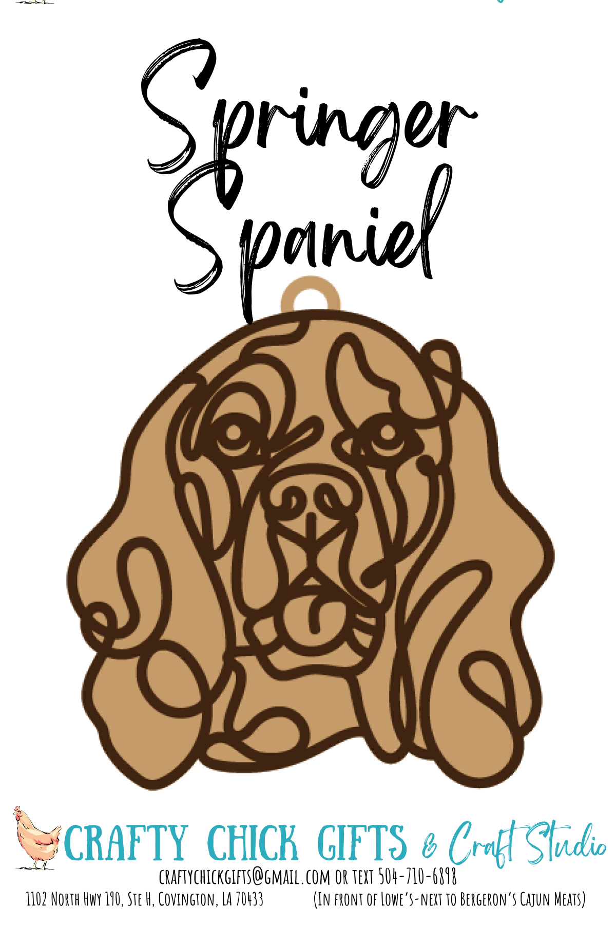 Dog LIne Art Ornament