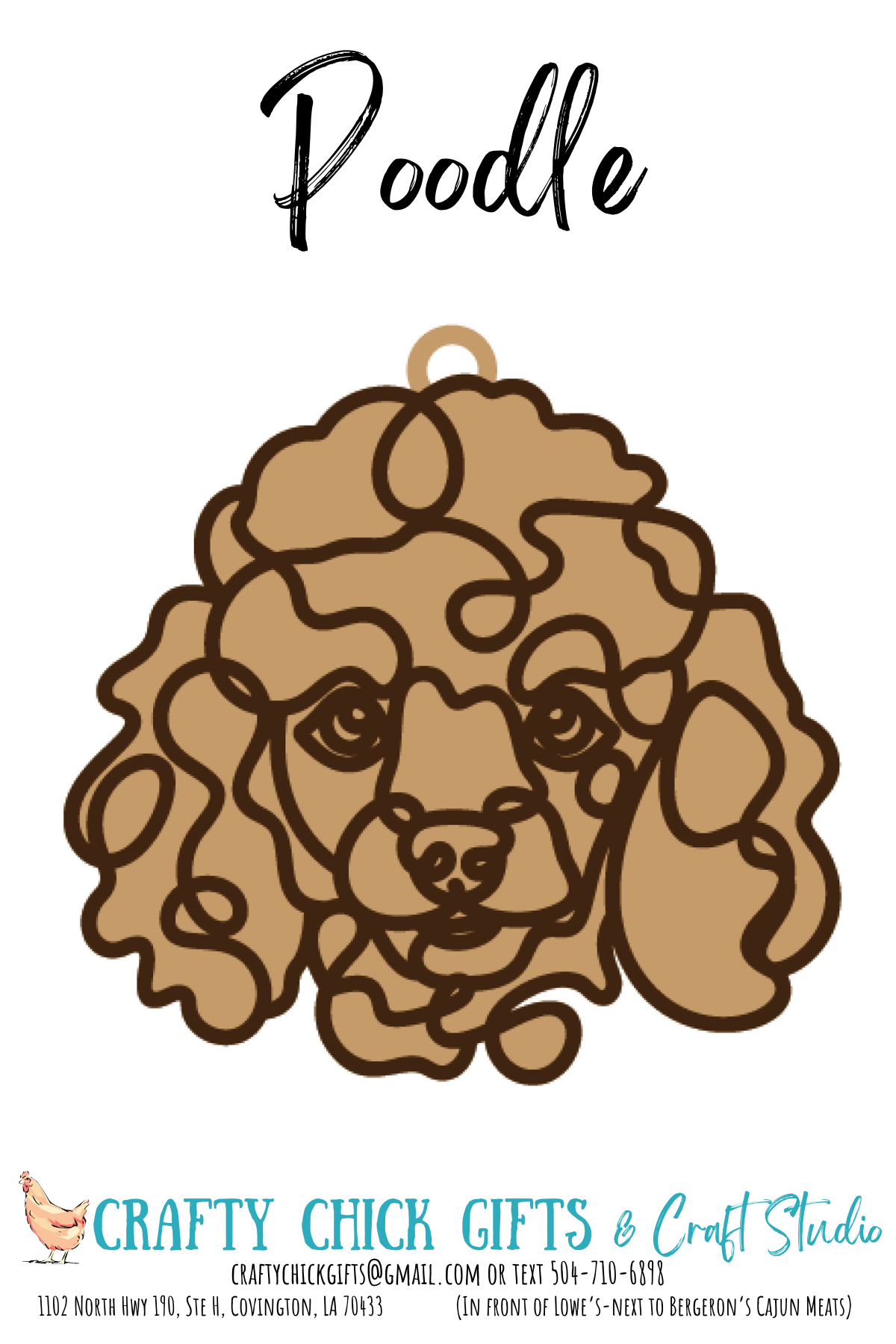 Dog LIne Art Ornament