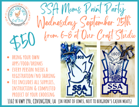 9/25 SSA Moms Paint Night - Joneè