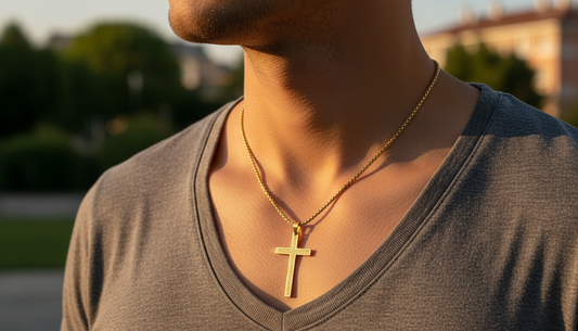 Men’s Cross & Chain - Engraved