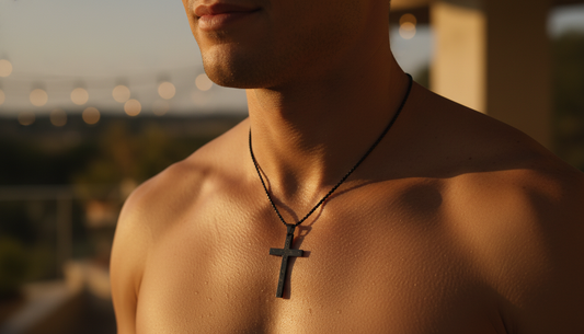 Men’s Cross & Chain - Engraved