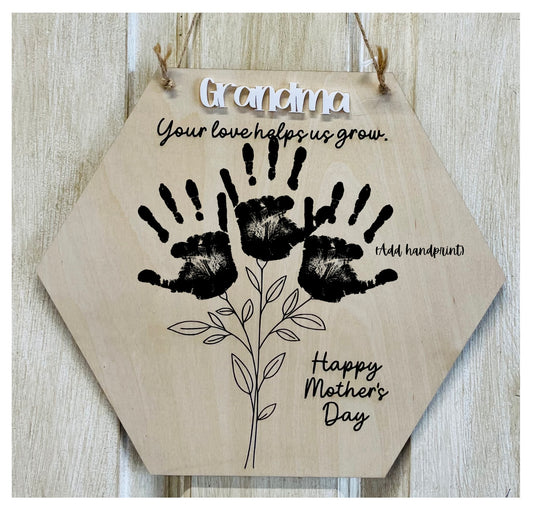 Mothers Day handprint (3 hands) hanger