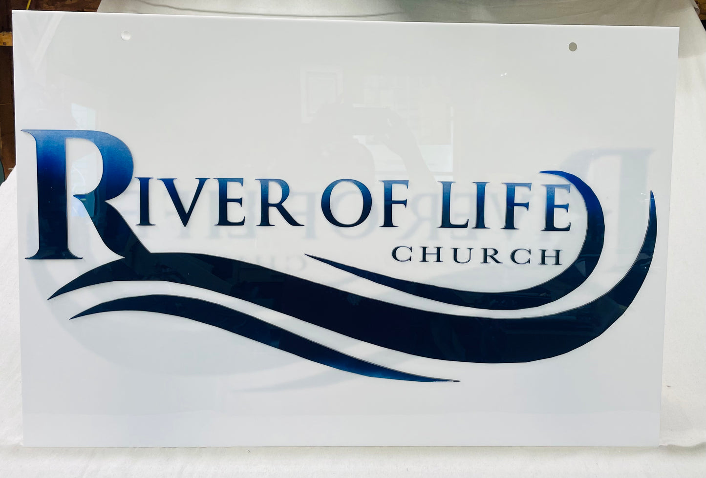 Custom acrylic business sign