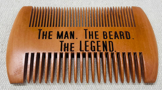 Engraved men’s beard comb