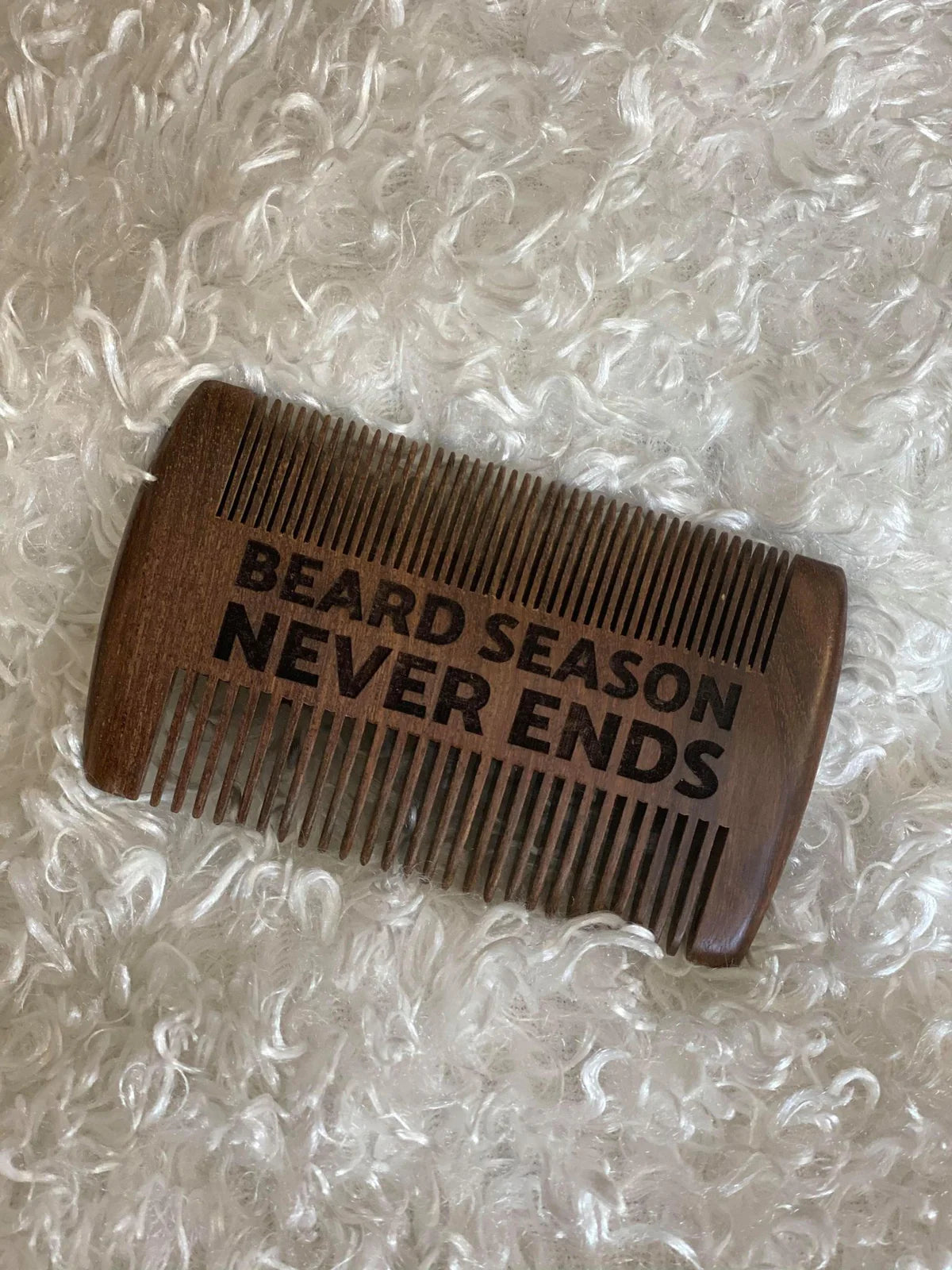 Engraved men’s beard comb