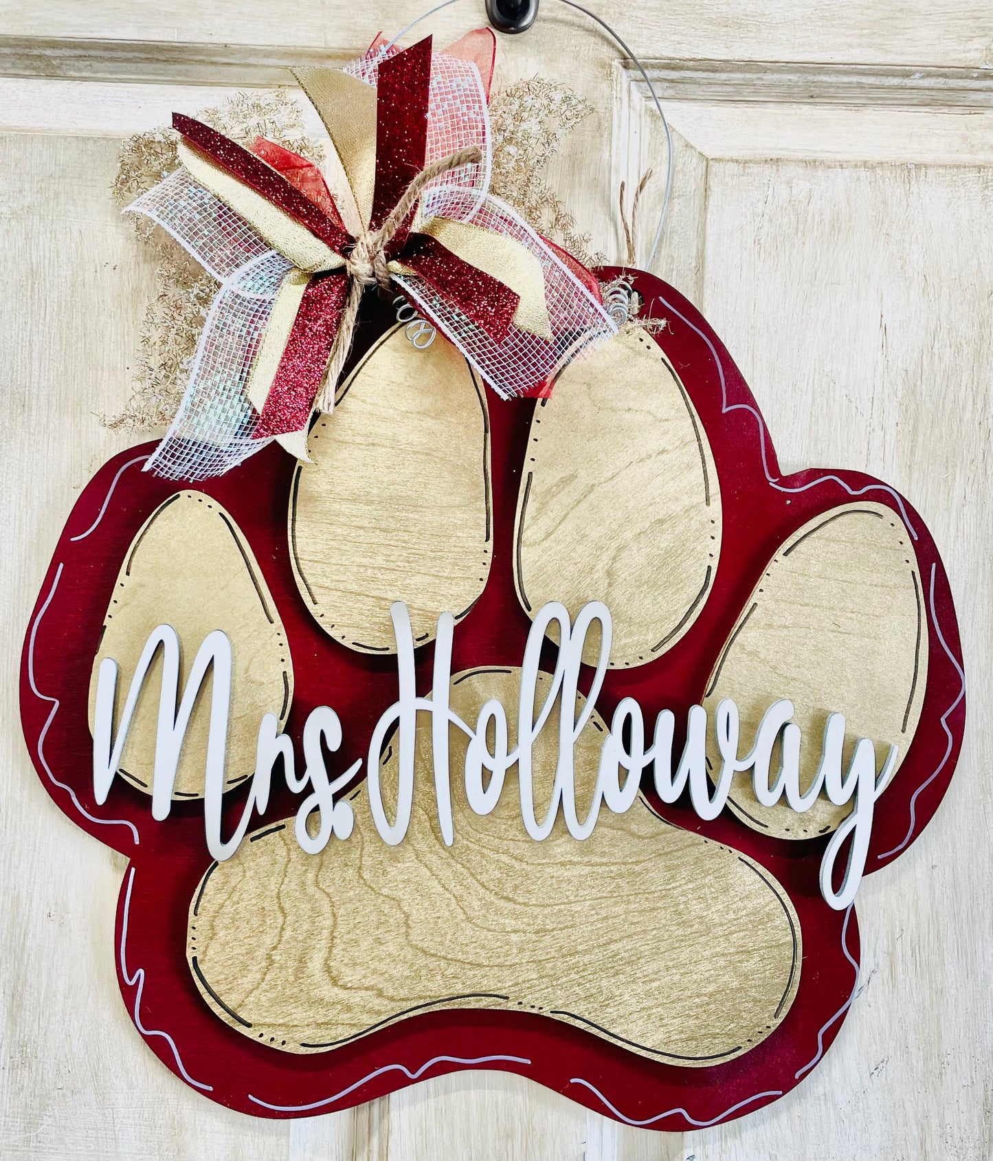 3D PAW Door sign