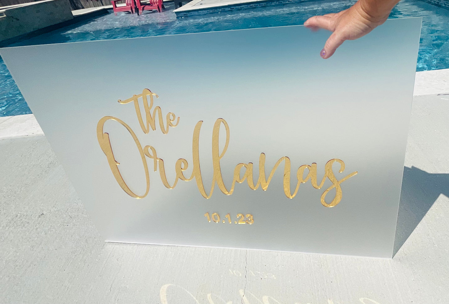 Custom acrylic wedding sign