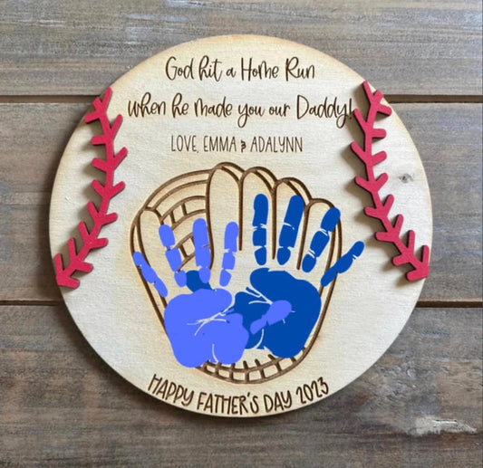 Fathers Day handprint hanger