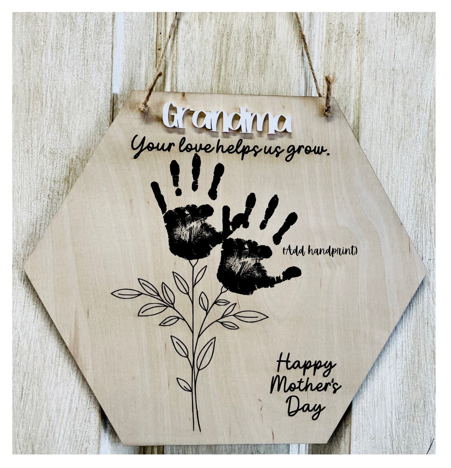 Mothers Day handprint (2 hands) hanger