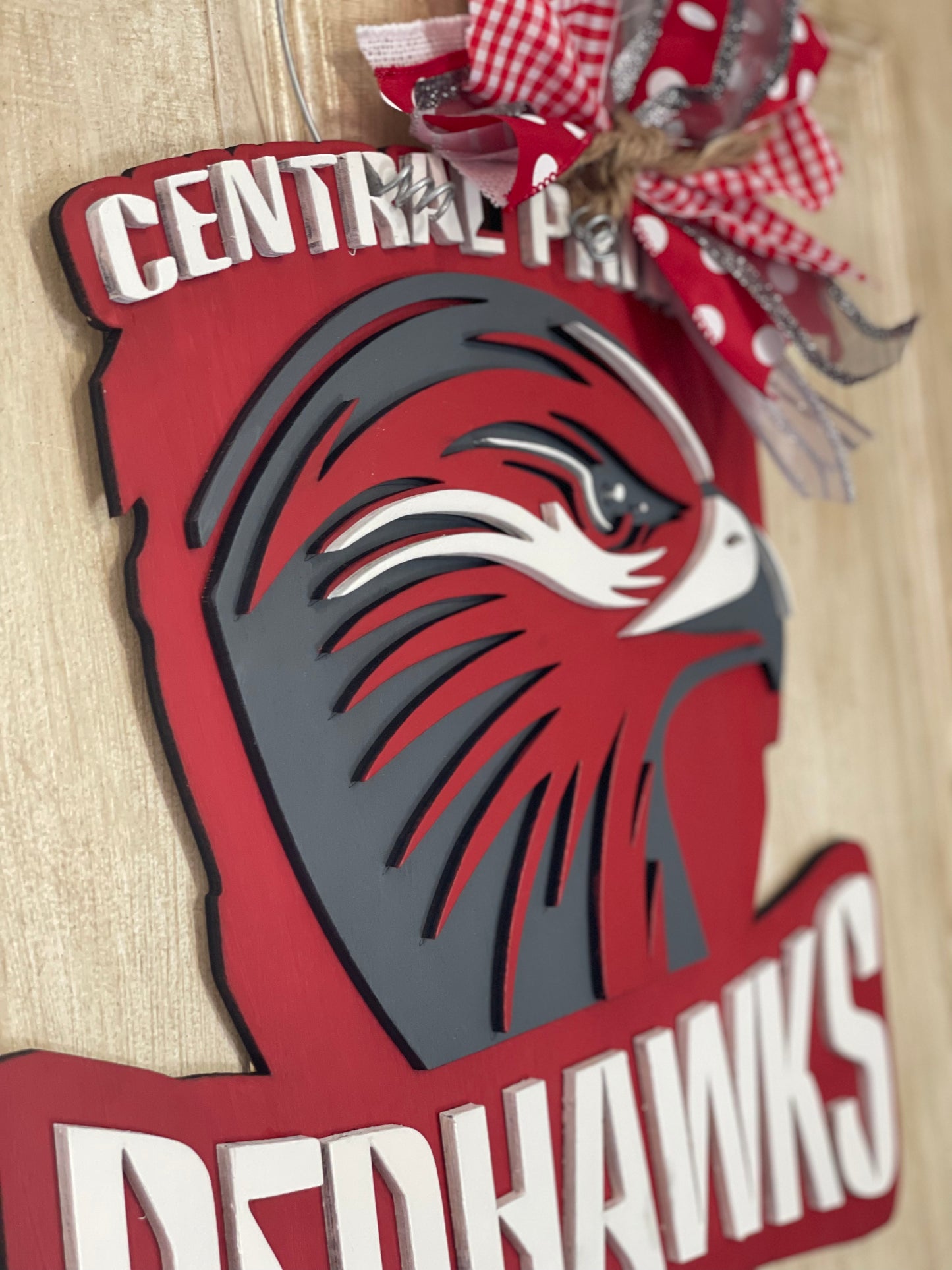 3D Central Private RedHawks door sign