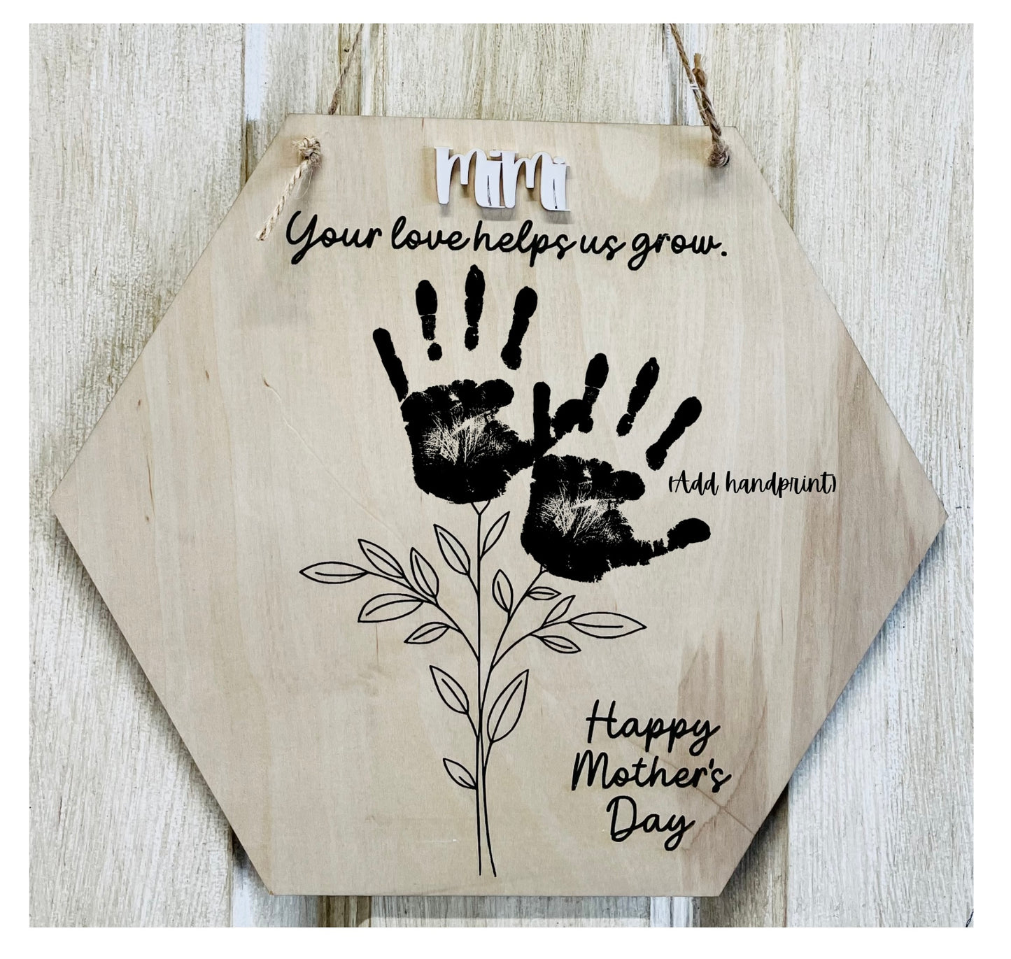 Mothers Day handprint (2 hands) hanger