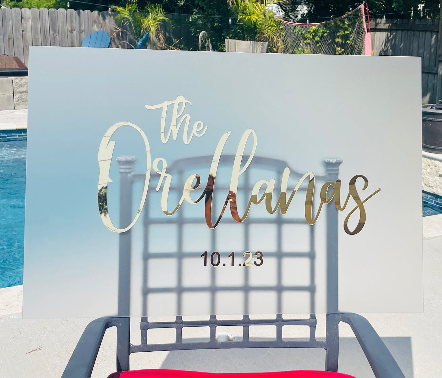 Custom acrylic wedding sign