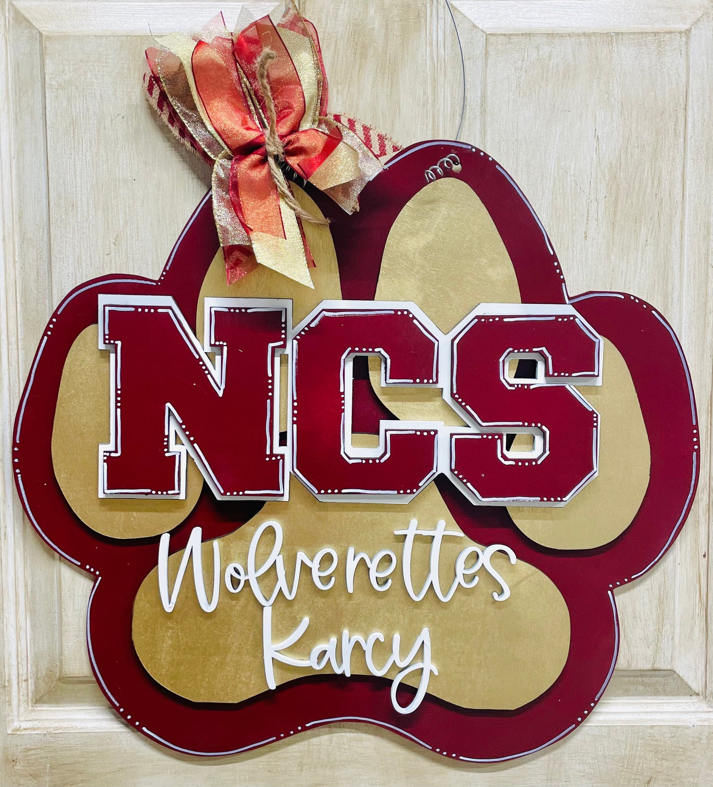 3D Northlake Christian School PAW Door sign