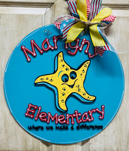 3D Marigny Elementary door hanger