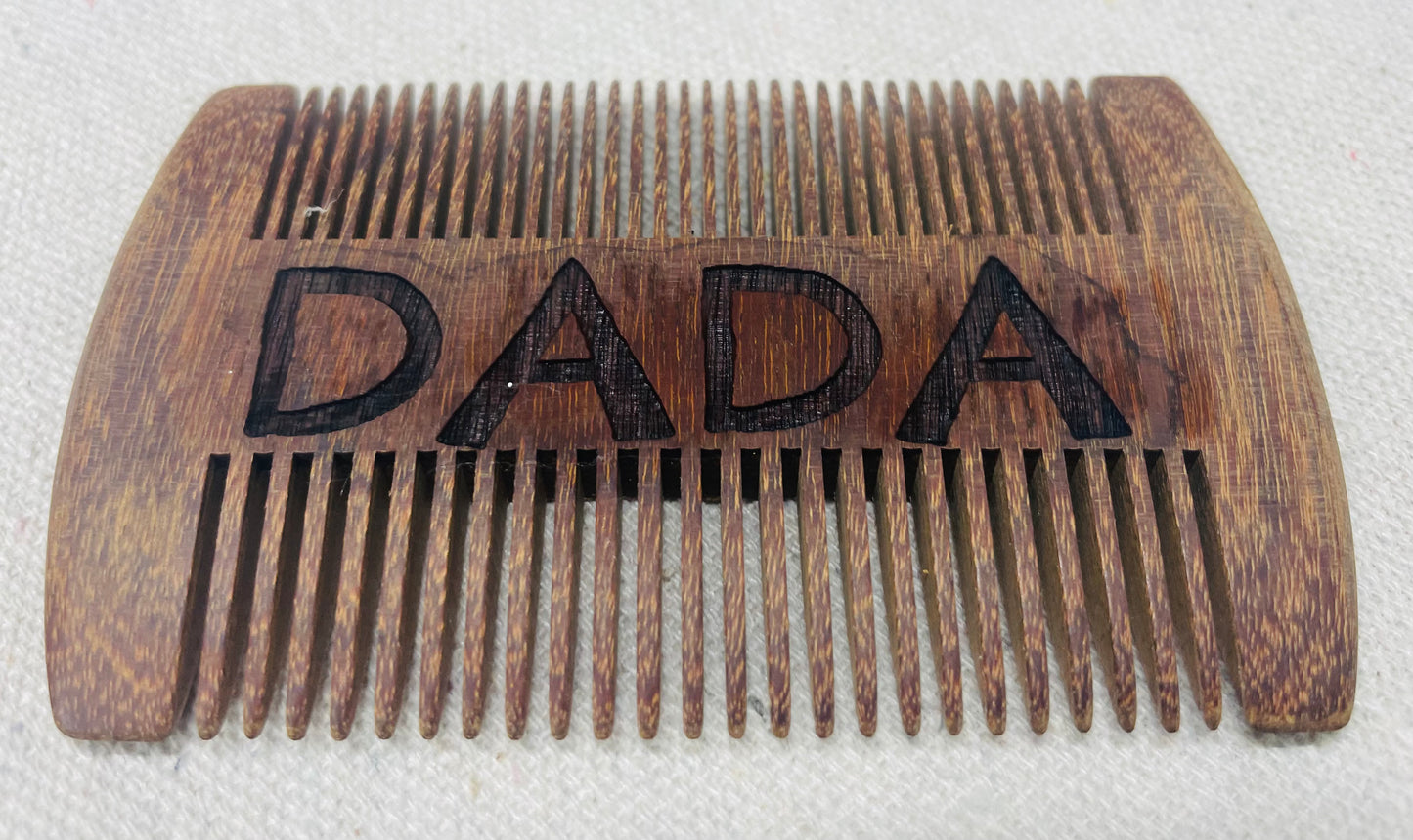 Engraved men’s beard comb