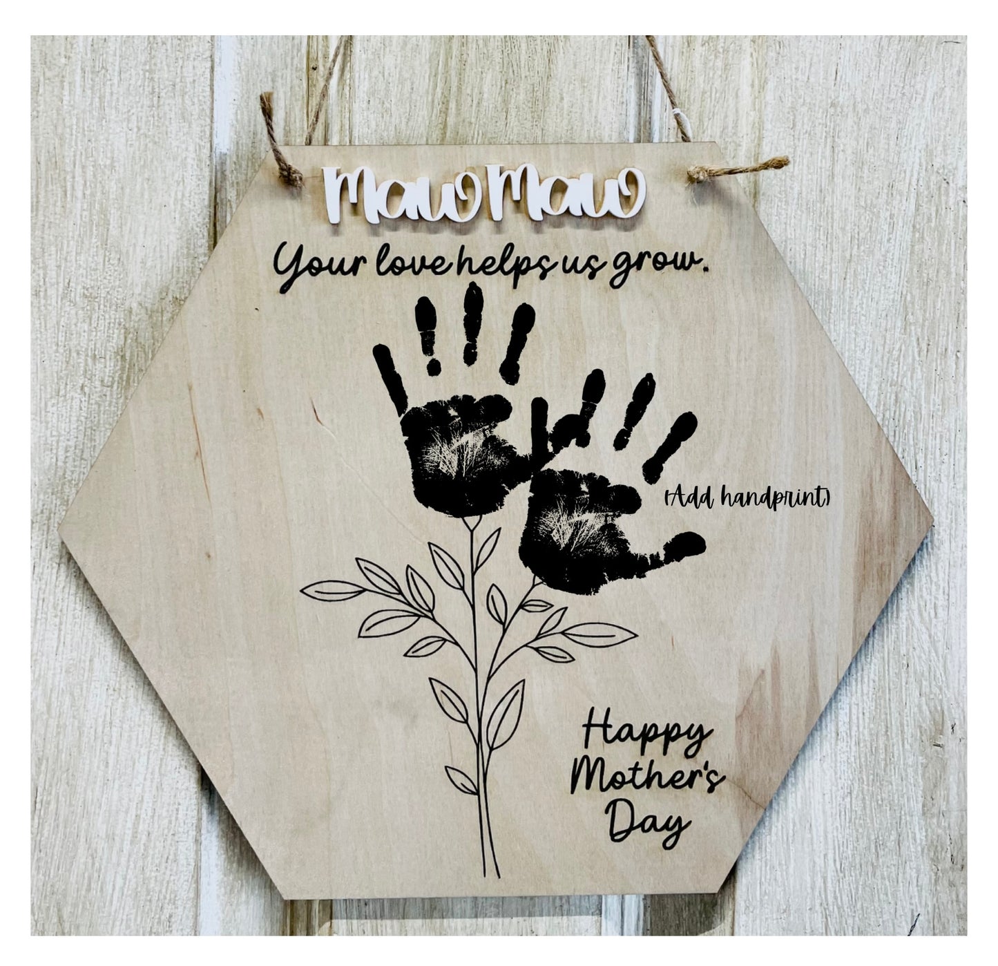 Mothers Day handprint (2 hands) hanger