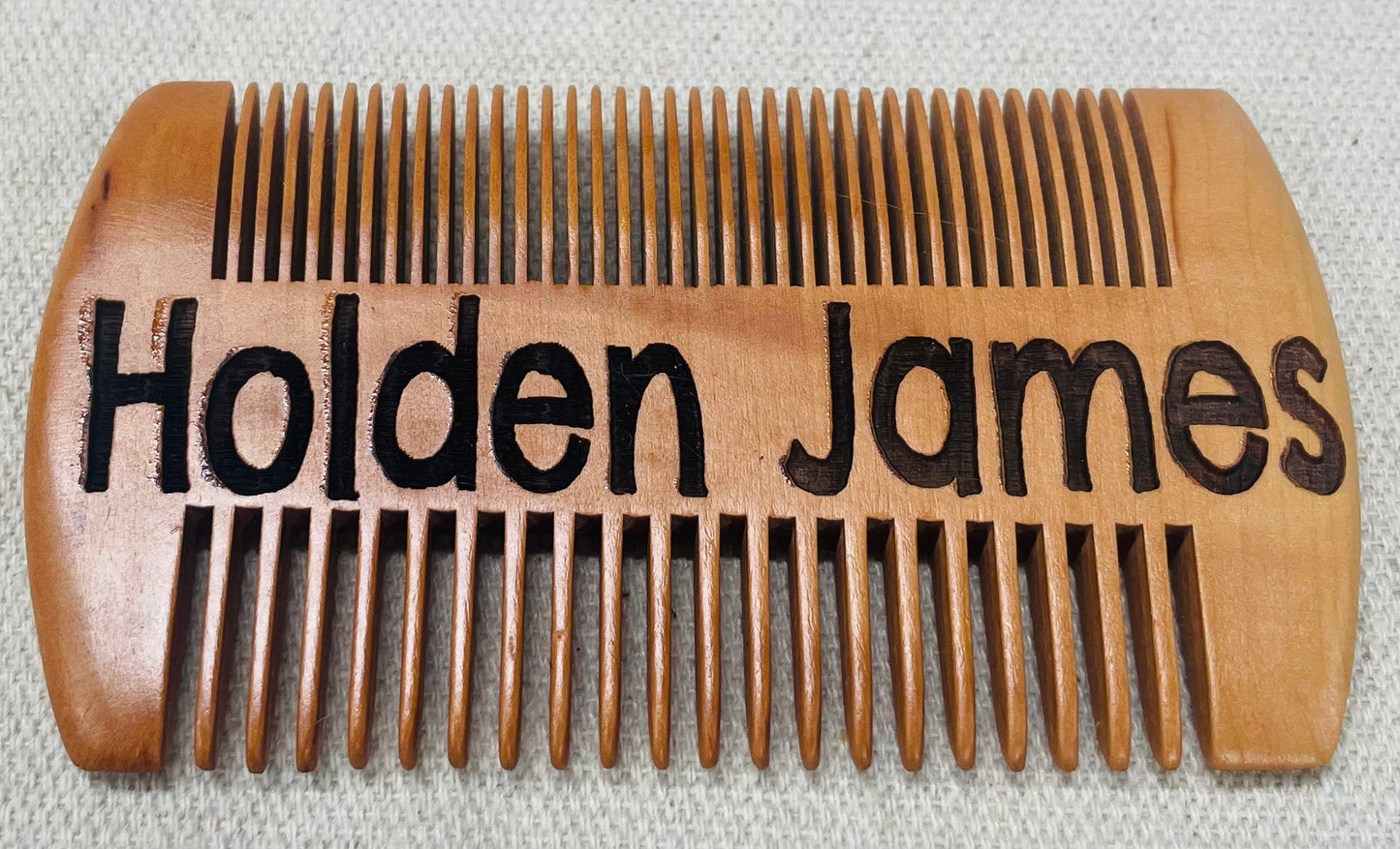 Engraved men’s beard comb