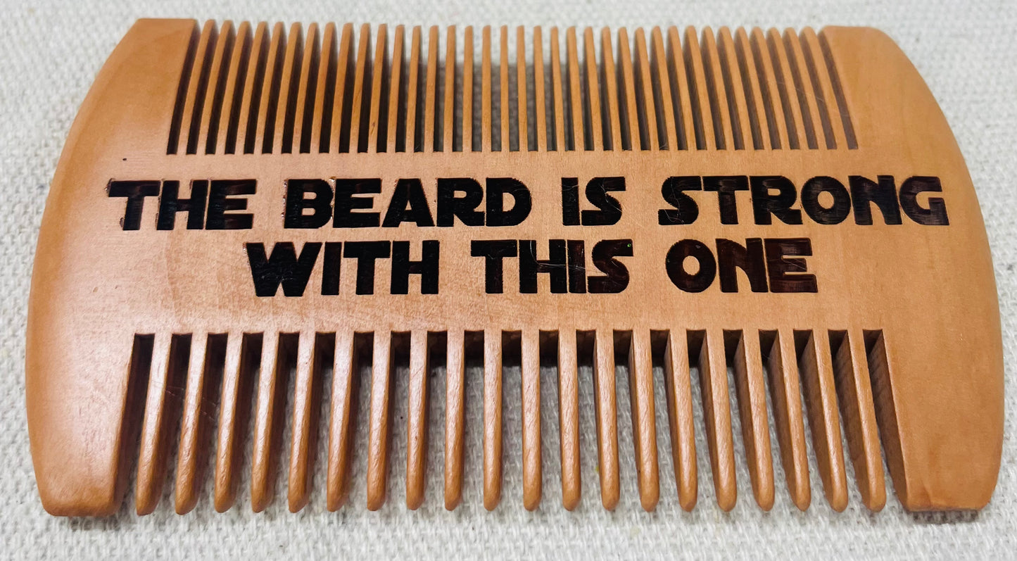 Engraved men’s beard comb