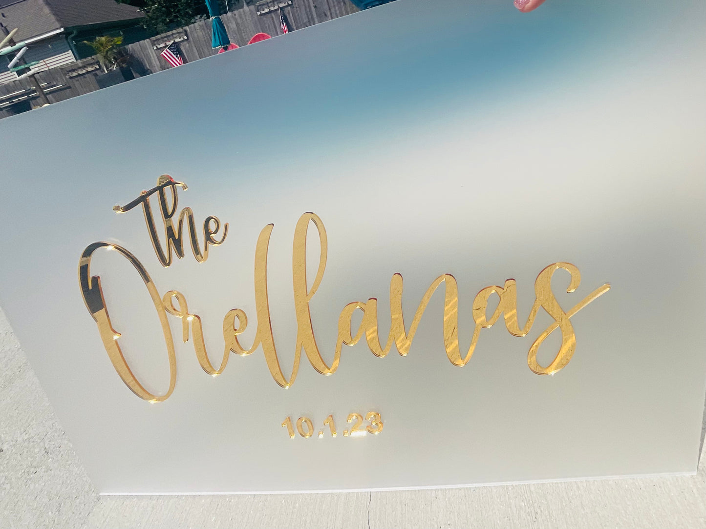 Custom acrylic wedding sign