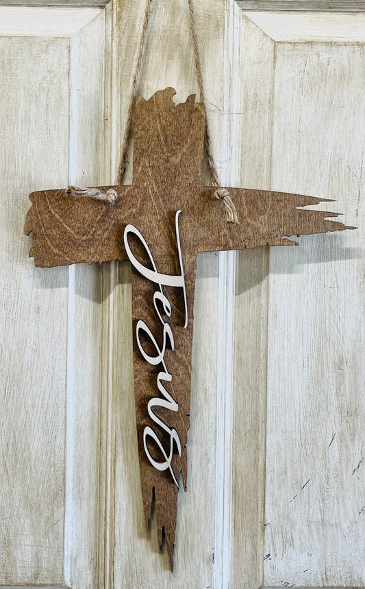 3D Jesus cross Door hanger